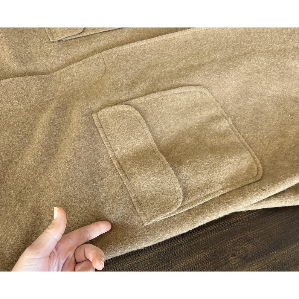 Pendleton Coat Womens L/XL Camel Brown Swing A-Line Brushed Wool Fuzzy Vintage - Picture 11 of 16